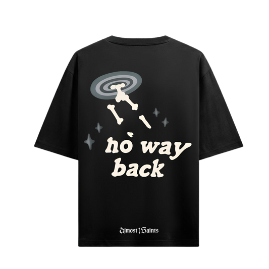 TRAPPED IN TIME BLACK OVERSIZED T-SHIRT