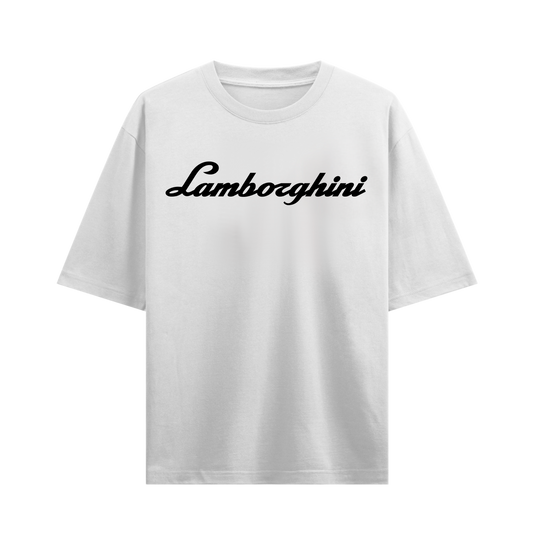 FOCUSED POWER LAMBORGHINI HURACAN SPYDER WHITE OVERSIZED T-SHIRT