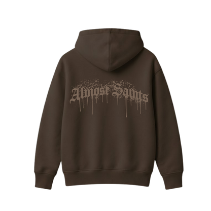 DRIP BROWN OVERSIZED HOODIE