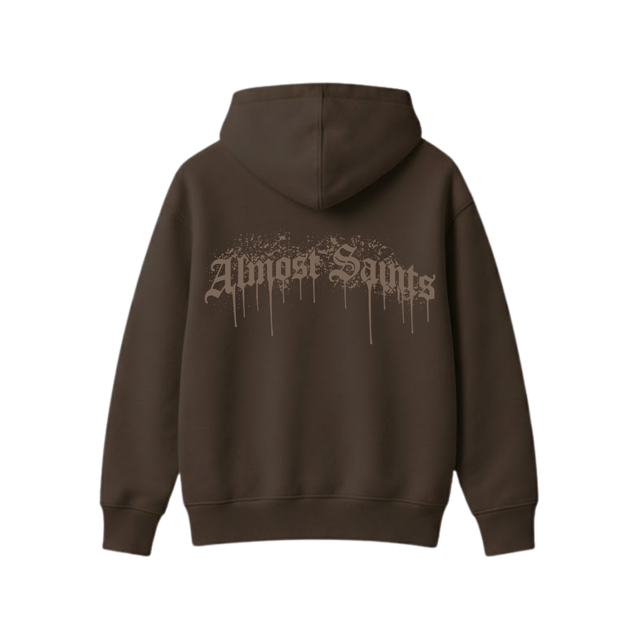 DRIP BROWN OVERSIZED HOODIE