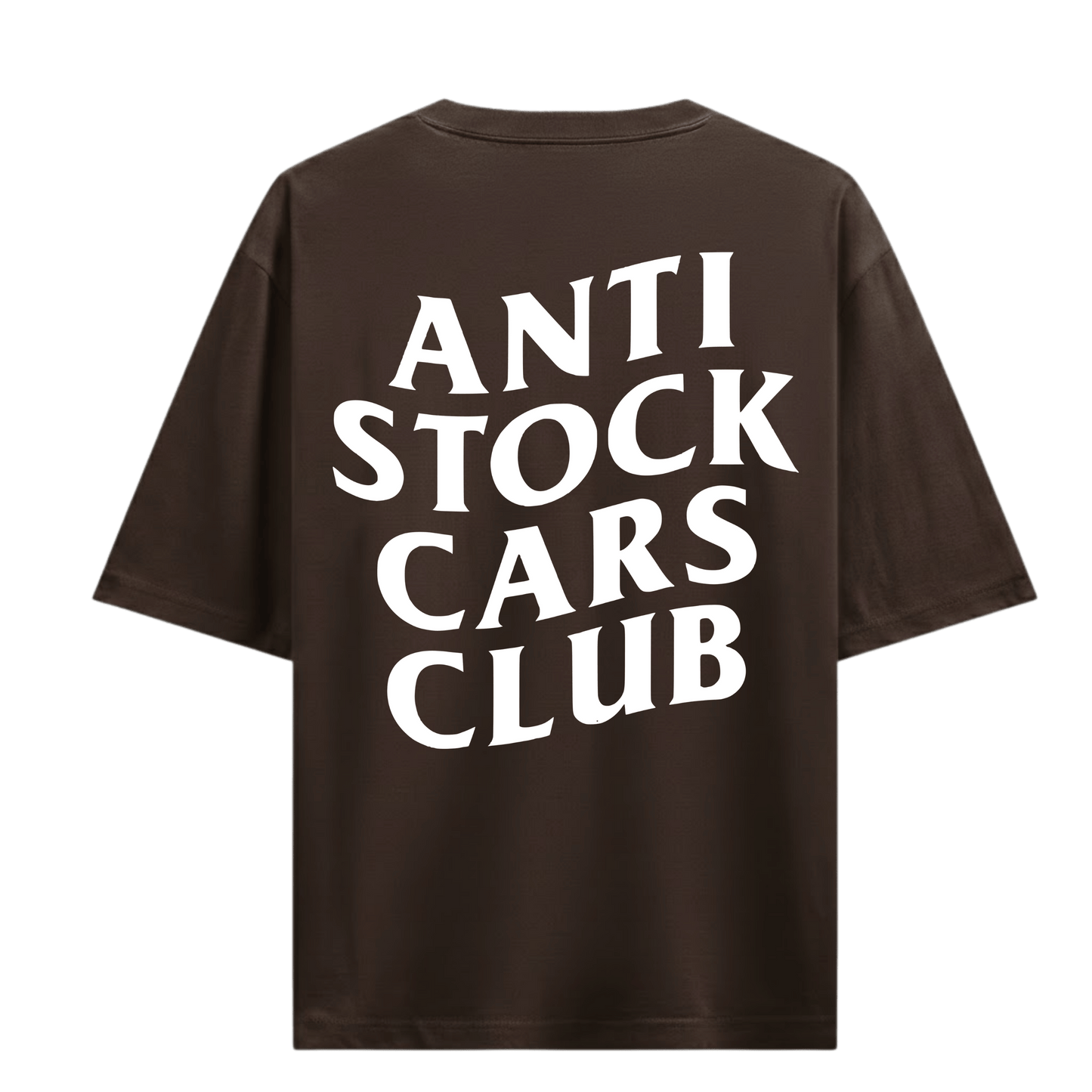 ANTI STOCK CARS CLUB BROWN OVERSIZED T-SHIRT