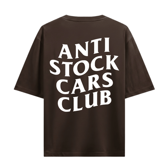 ANTI STOCK CARS CLUB BROWN OVERSIZED T-SHIRT