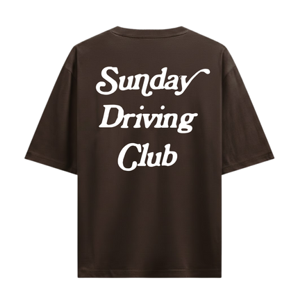 SUNDAY DRIVING CLUB BROWN OVERSIZED T-SHIRT