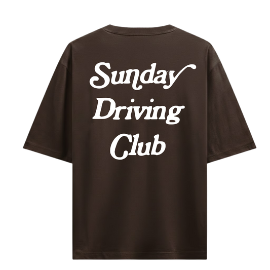 SUNDAY DRIVING CLUB BROWN OVERSIZED T-SHIRT