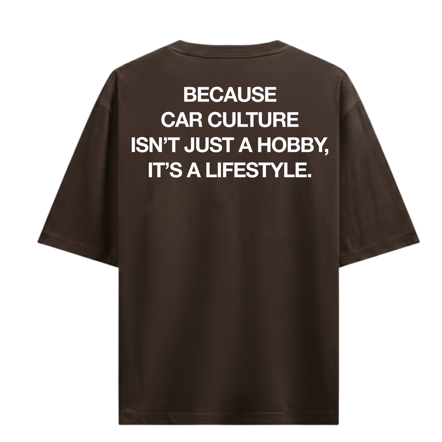 CAR CULTURE LIFESTYLE BROWN OVERSIZED T-SHIRT