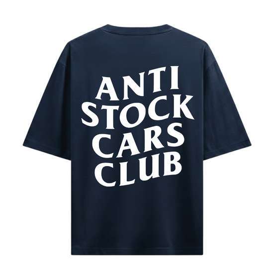 ANTI STOCK CARS CLUB NAVY OVERSIZED T-SHIRT