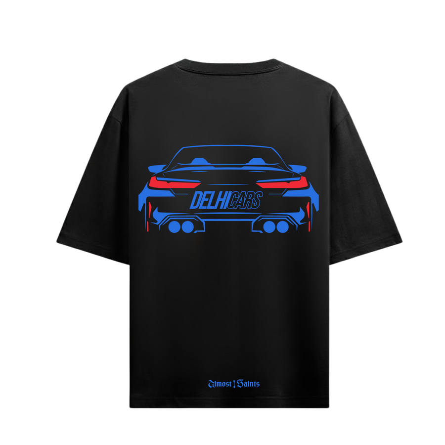 DELHI CARS CUSTOM M8 BLACK OVERSIZED T-SHIRT