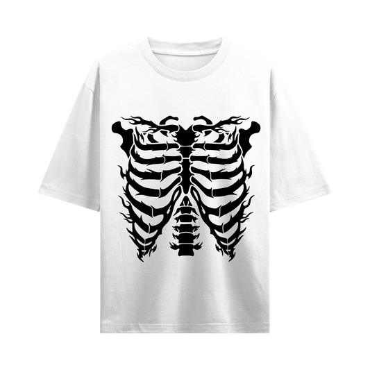 SKELETON WHITE OVERSIZED T-SHIRT