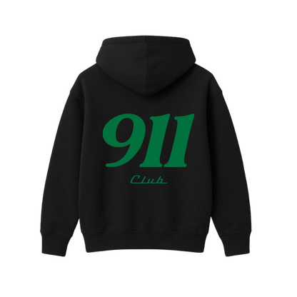 911 CLUB BLACK OVERSIZED HOODIE
