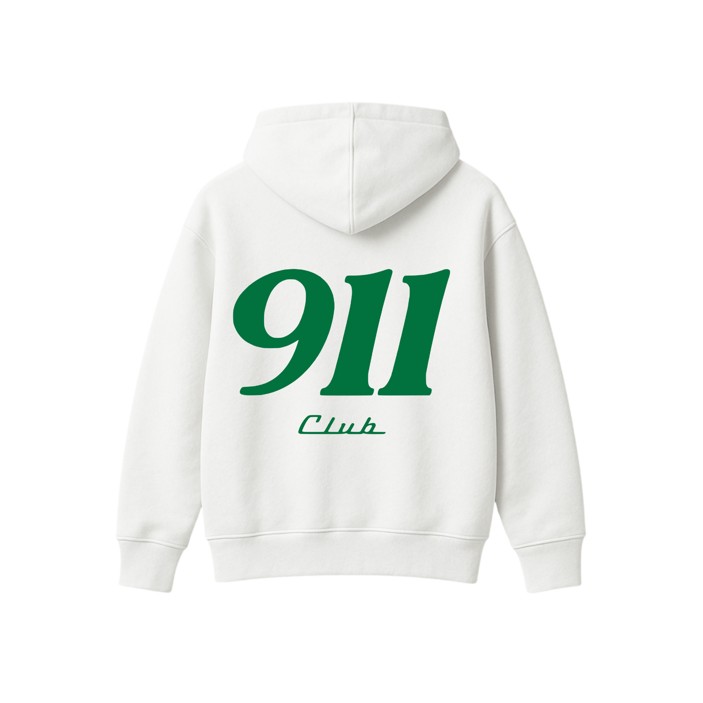 911 CLUB WHITE OVERSIZED HOODIE