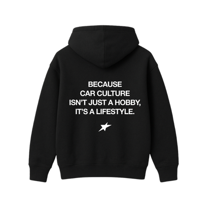 CAR CULTURE BLACK OVERSIZED HOODIE