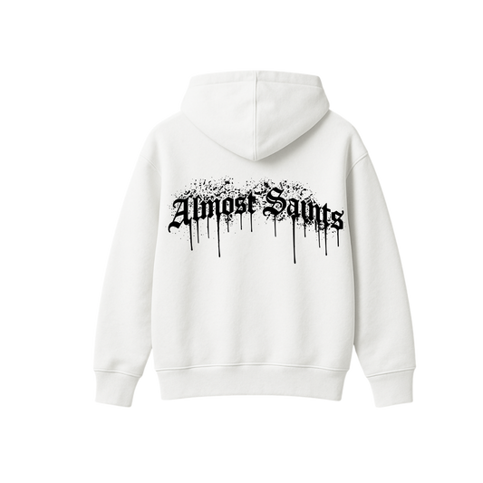 DRIP WHITE OVERSIZED HOODIE