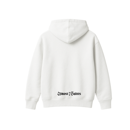 BEAR BASICS 2.0 WHITE OVERSIZED HOODIE