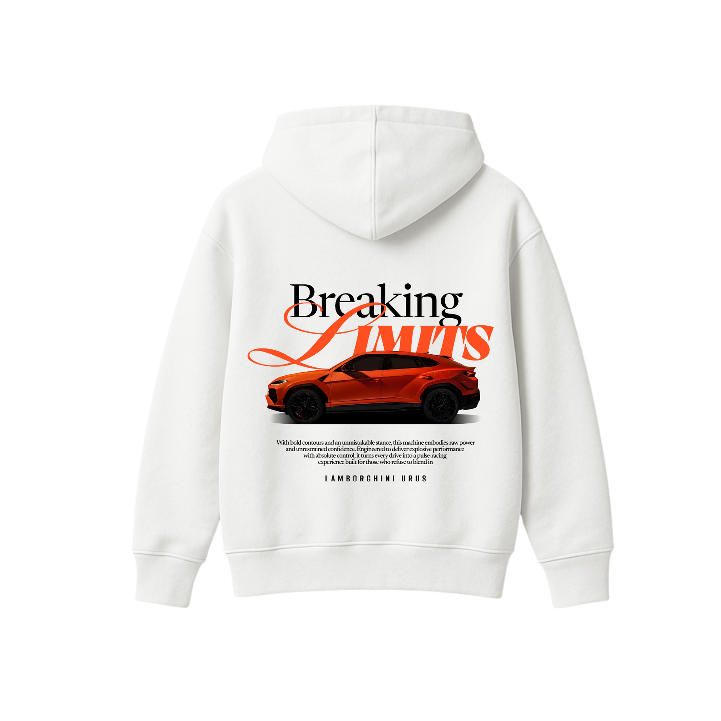 BREAKING LIMITS ORANGE OVERSIZED HOODIE