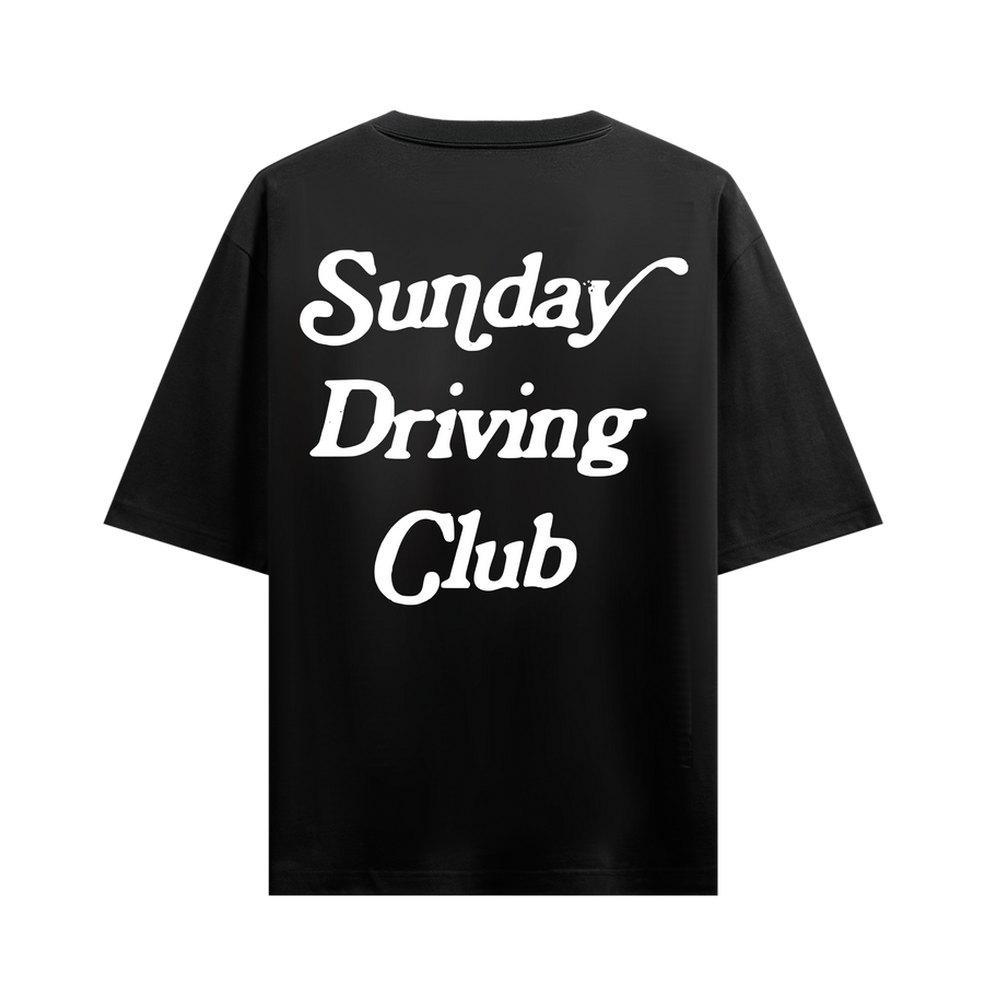 SUNDAY DRIVING CLUB BLACK OVERSIZED T-SHIRT