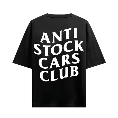 ANTI STOCK CARS CLUB BLACK OVERSIZED T-SHIRT