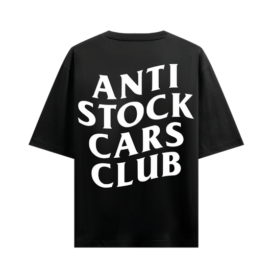 ANTI STOCK CARS CLUB BLACK OVERSIZED T-SHIRT