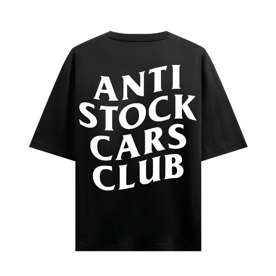 ANTI STOCK CARS CLUB BLACK OVERSIZED T-SHIRT