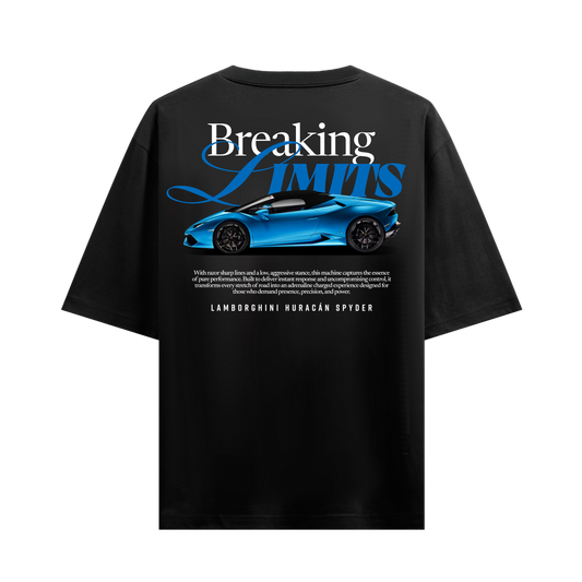 BREAKING LIMITS LAMBORGHINI HURACAN SPYDER BLACK OVERSIZED T-SHIRT