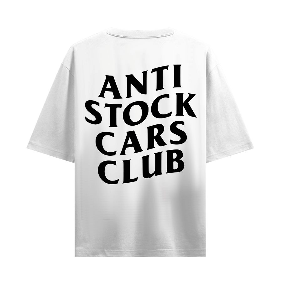 ANTI STOCK CARS CLUB WHITE OVERSIZED T-SHIRT