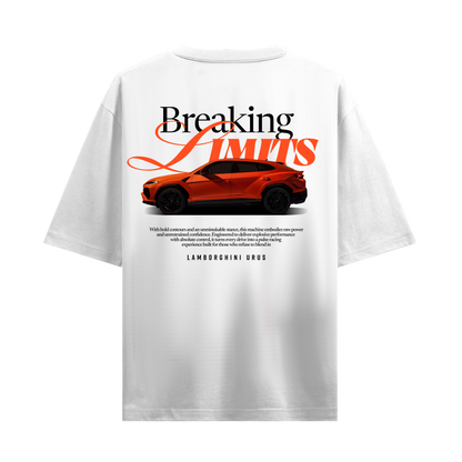 BREAKING LIMITS LAMBORGHINI URUS ORANGE & WHITE OVERSIZED T-SHIRT