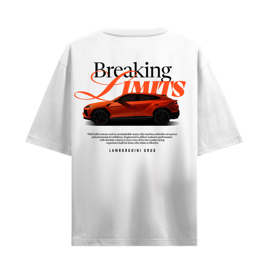 BREAKING LIMITS LAMBORGHINI URUS ORANGE & WHITE OVERSIZED T-SHIRT