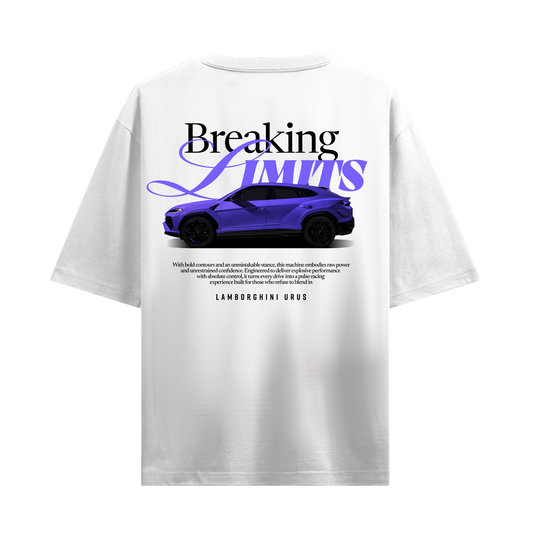 BREAKING LIMITS LAMBORGHINI URUS PURPLE & WHITE OVERSIZED T-SHIRT