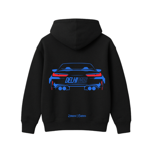 DELHI CARS CUSTOM M8 BLACK OVERSIZED HOODIE